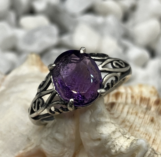 Amethyst Ring S925  (7x9mm)