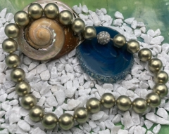 Shellpearl Collier Hellgrün 16 mm