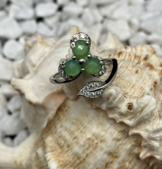 Chrysopras Ring Lucky S925